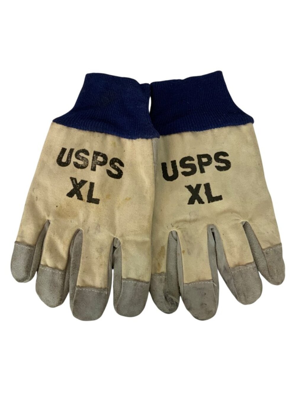 USPS Work Gloves Size XL Canvas Exterior Cowhide Leather Palms